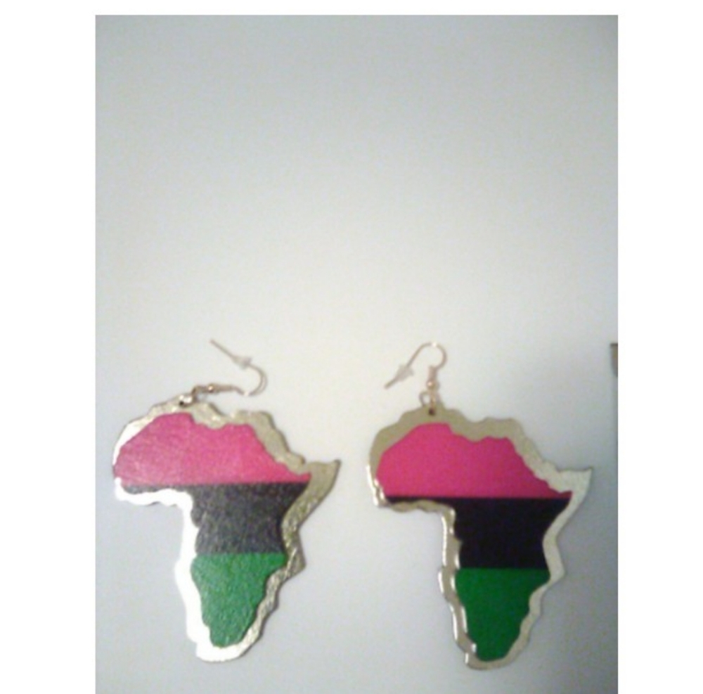 African Continent earrimgs